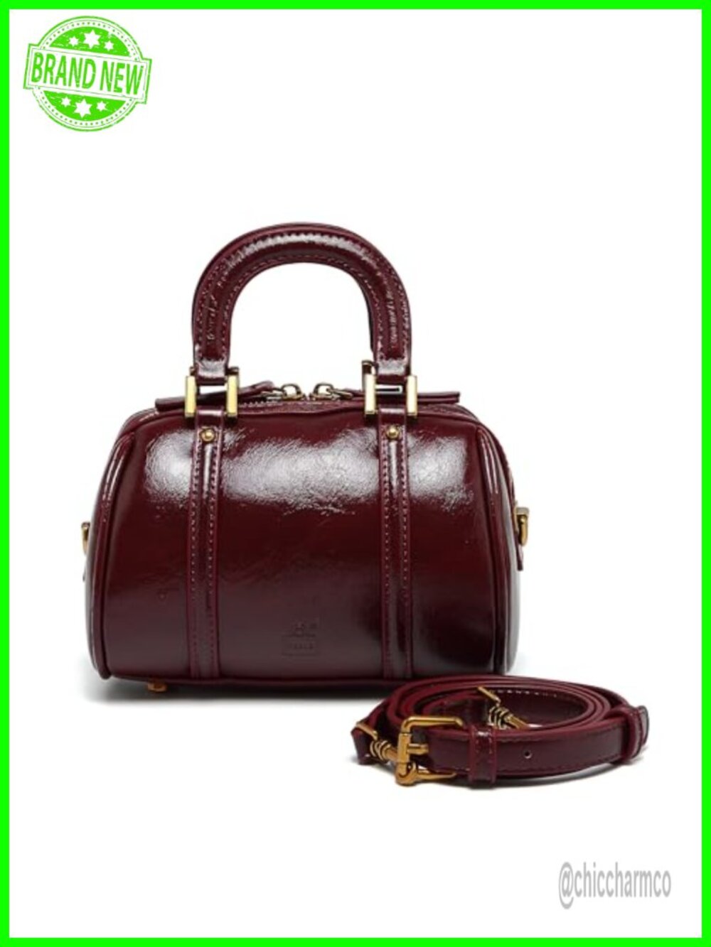 PU Leather Mini Bucket Bag Top Handle Crossbody Purse Everyday Handbag